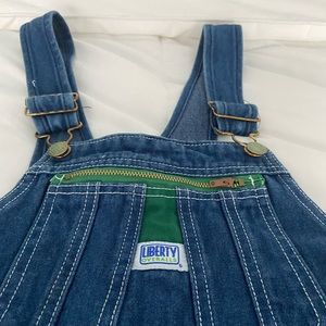 Vintage Liberty Overalls with Green Detailing